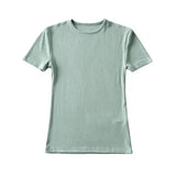 Casual Summer Women’s Skinny Fit T-Shirt – Short Sleeve O-Neck Crop Top
