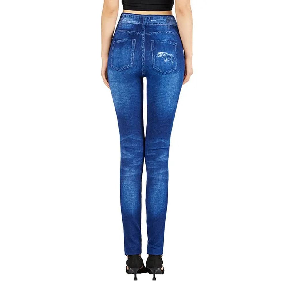 Casual Women’s Leggings - Faux Denim & Fitness Yoga Pants