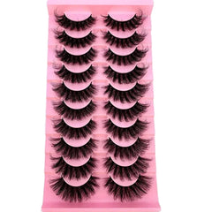 Cat Eye Lashes with 8D Wispy Faux Mink Eyelashes 10 Pairs Set - Himpall
