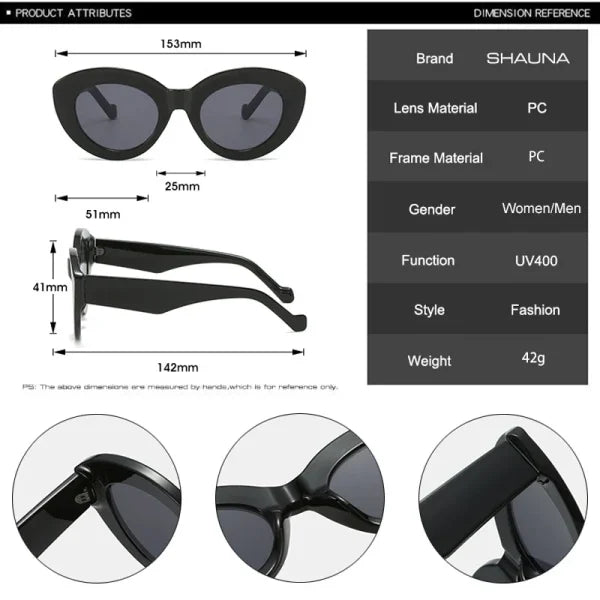 Cat Eye & Oval Luxury Sunglasses – Olive Green Retro Shades UV400