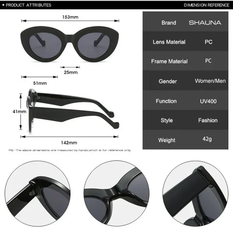 Cat Eye & Oval Luxury Sunglasses – Olive Green Retro Shades UV400