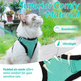 Escape-Proof Cat Harness and Leash Set: Soft Adjustable Walking Vest with EasyControl