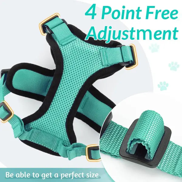 Escape-Proof Cat Harness and Leash Set: Soft Adjustable Walking Vest with EasyControl