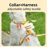 Cartoon Bee Pet Harness & Leash Set: Adjustable Double-Layer Walking Vest for Cats & Small Dogs