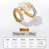 Cartoon Bee Pet Harness & Leash Set: Adjustable Double-Layer Walking Vest for Cats & Small Dogs