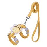 Cartoon Bee Pet Harness & Leash Set: Adjustable Double-Layer Walking Vest for Cats & Small Dogs