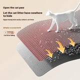 Cat Litter Mat 2-Layer Design Premium Sand Trapping Technology Waterproof Base Non-Slip Pet Floor Protector for Indoor