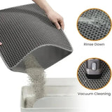 Cat Litter Mat Waterproof Double Layer Pet Litter Box Mat Pet Toilet Cat Mat Nonslip Sand Cat Washable Mat Pet Clean