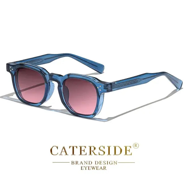 Men Sunglasses Square Plastic UV400 For Party Business - C09 Blue Red / China Mainland / AS picture show