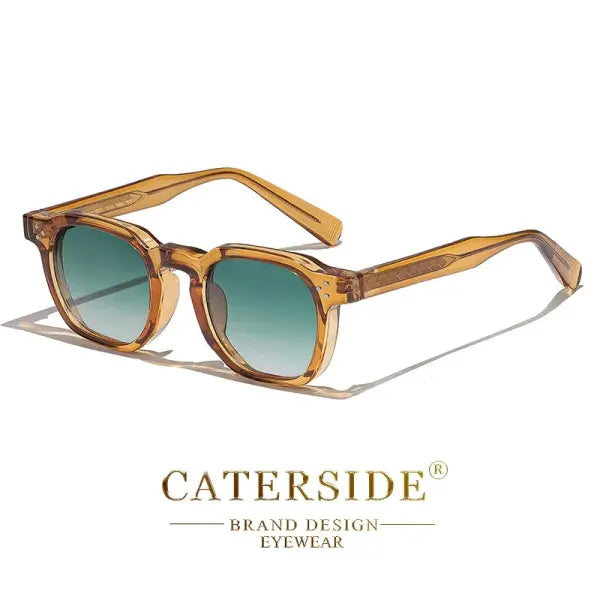 Men Sunglasses Square Plastic UV400 For Party Business - C08 Yellow Green / China Mainland / AS picture show