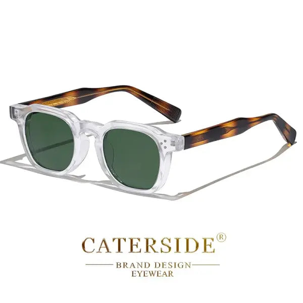 Men Sunglasses Square Plastic UV400 For Party Business - C05 White Green / China Mainland / AS picture show