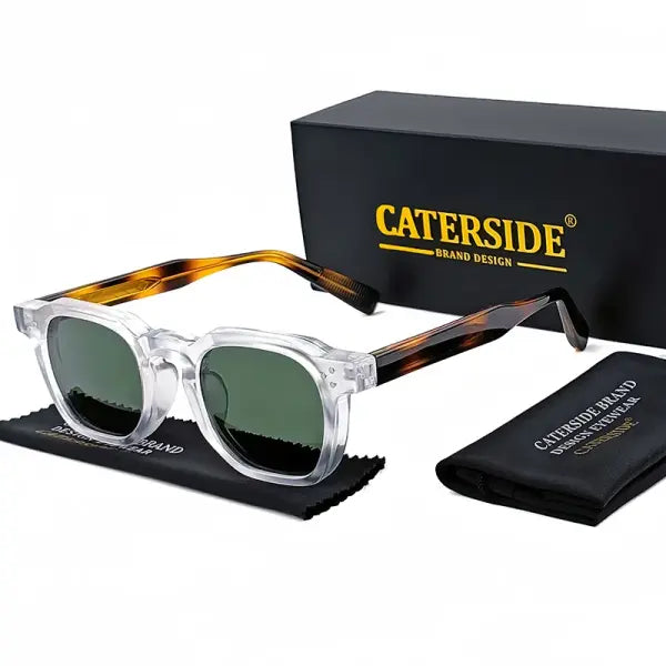 Party eyewear type small square sunglasses with UV400 model number - C05CA White Green / China Mainland / AS picture