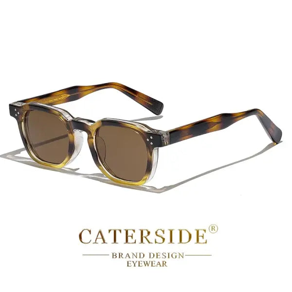 Men Sunglasses Square Plastic UV400 For Party Business - C06 Brown / China Mainland / AS picture show
