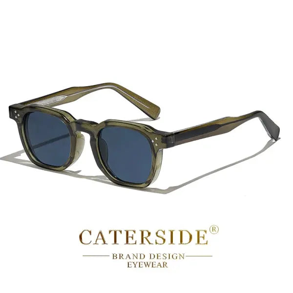 Men Sunglasses Square Plastic UV400 For Party Business - C05CA White Green / China Mainland / AS picture show
