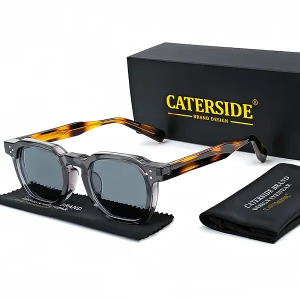 Men Sunglasses Square Plastic UV400 For Party Business - C03CA Gray / China Mainland / AS picture show