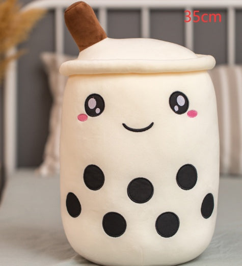 Cute Fruit Drink Plush Doll and Stuffed Animal Hugging Pillow - White / 35CM