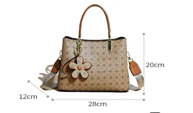 Floral Printed Tote Bag: Fashionable Shoulder Crossbody