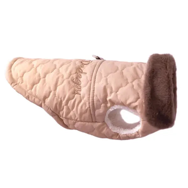 Waterproof Dog Jacket – Winter Warm Fleece Coat with Fur Collar for Small Dogs Chihuahua Yorkie & Pug - Pink / M