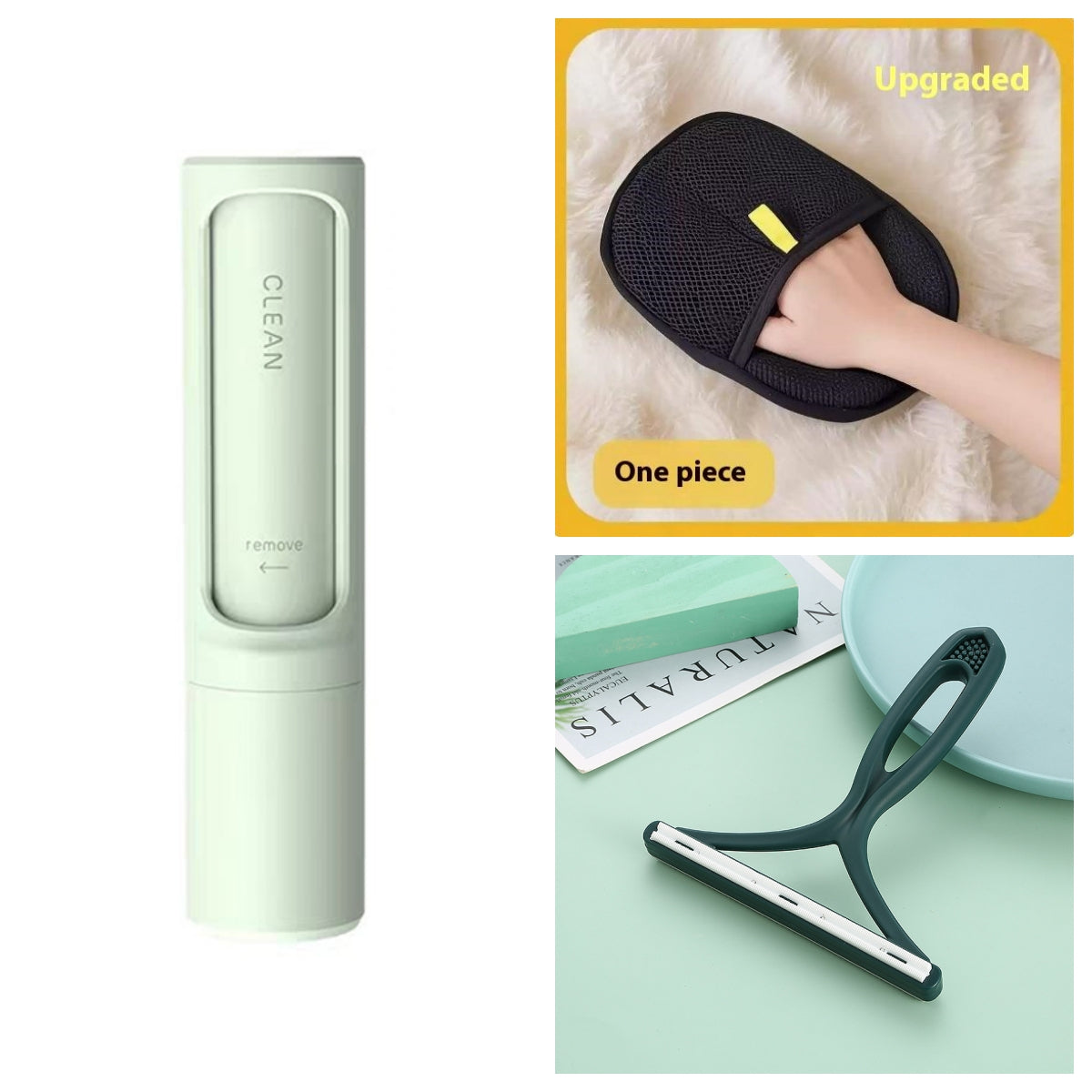 Portable Pet Hair Removal Brush and Travel Lint Cleaner