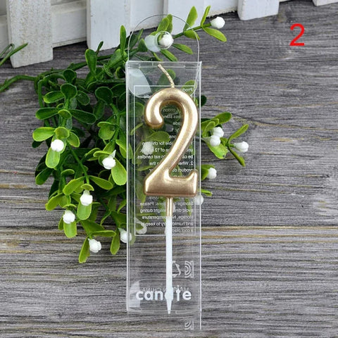 Clear acrylic award with gold number 2 highlighting Champagne Gold Paraffin Candle