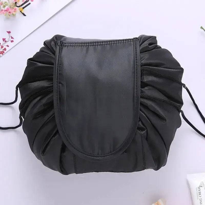 Chic Cosmetic Bag - Waterproof Drawstring Makeup Organizer - Black