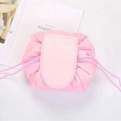 Chic Cosmetic Bag - Waterproof Drawstring Makeup Organizer - Pink