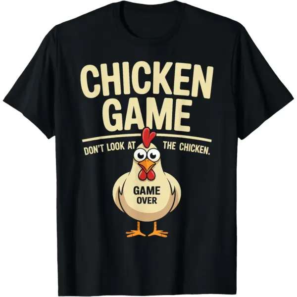 Funny Chicken Graphic T-Shirt – “Don’t Look at the Chicken” Unisex Casual Cotton Tee - xd669928 / 4XL