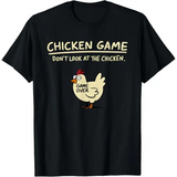 Funny Chicken Graphic T-Shirt – “Don’t Look at the Chicken” Unisex Casual Cotton Tee