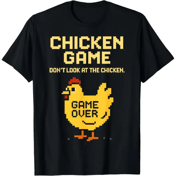 Funny Chicken Graphic T-Shirt – “Don’t Look at the Chicken” Unisex Casual Cotton Tee - xd669923 / 4XL
