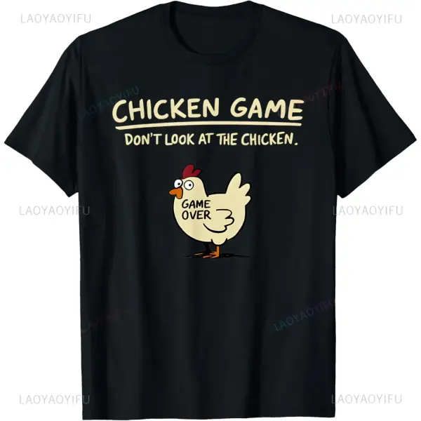 Funny Chicken Graphic T-Shirt – “Don’t Look at the Chicken” Unisex Casual Cotton Tee - xd669305 / XXXL