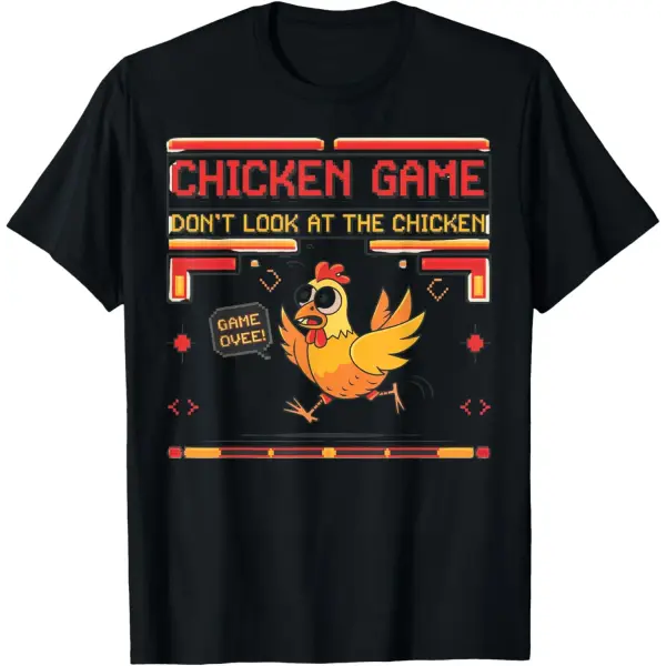 Funny Chicken Graphic T-Shirt – “Don’t Look at the Chicken” Unisex Casual Cotton Tee - xd669929 / 4XL