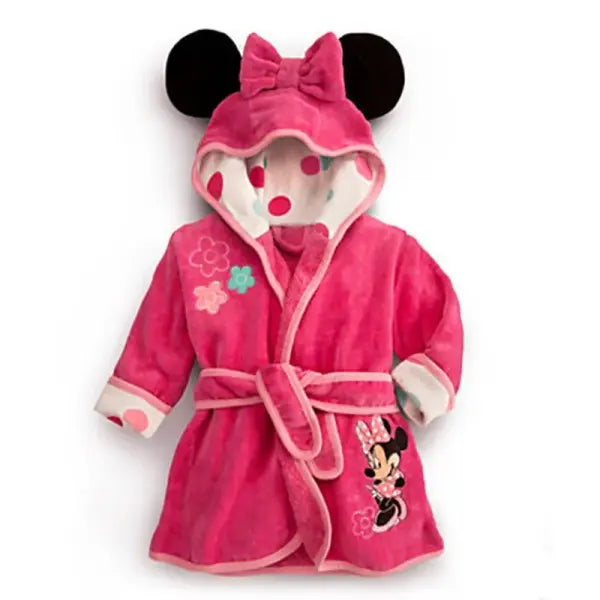Children Pijama minnie Infantil Kids Warm Pajama mermaid Pyjamas Boys Baby Girl Animal tigger flannel Sleepwear Robe