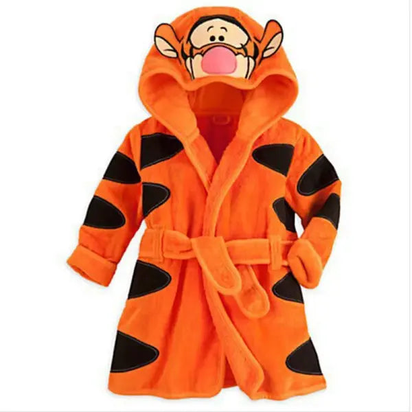 Children Pijama minnie Infantil Kids Warm Pajama mermaid Pyjamas Boys Baby Girl Animal tigger flannel Sleepwear Robe