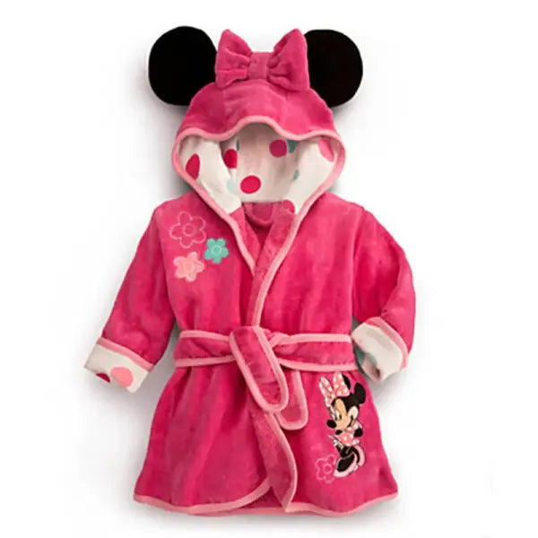Children Pijama minnie Infantil Kids Warm Pajama mermaid Pyjamas Boys Baby Girl Animal tigger flannel Sleepwear Robe