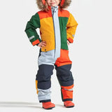 Children Ski Jumpsuit Ski Suit Boys Girls Autumn Winter Windproof Warm Outdoor Fleece Jacket Pants Kids Skiing