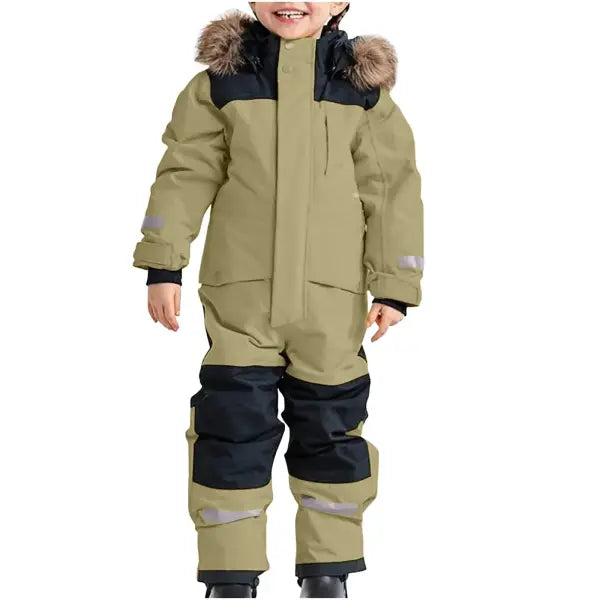 Children Ski Jumpsuit Ski Suit Boys Girls Autumn Winter Windproof Warm Outdoor Fleece Jacket Pants Kids Skiing