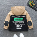 Children’s Hooded Jacket Spring Boys Trench Girls Fashion Letter Outerwear Autumn Big Kids Casual Clothing Teenager