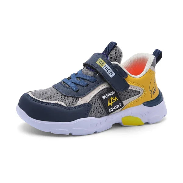 Children’s Mesh Sport Shoes – Lightweight Breathable Sneakers for Boys - Yellow / 37
