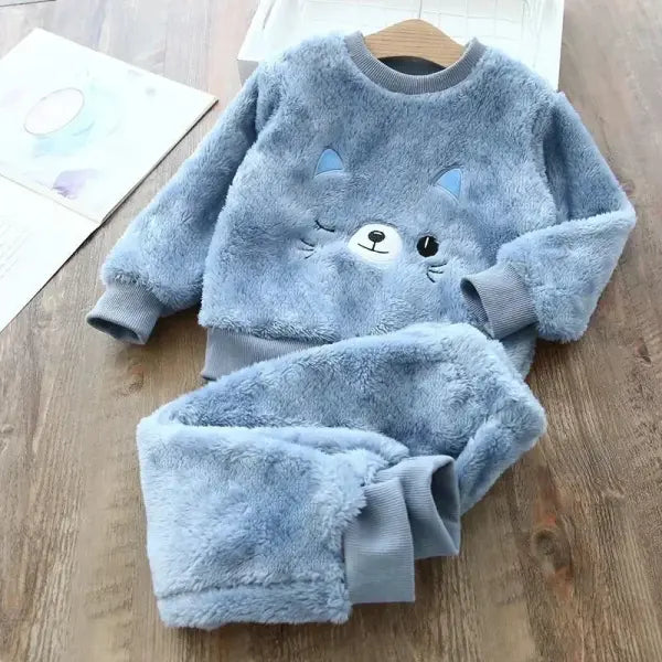 Children’s Pajama Sets Bear Tops + Pants 2Pcs Kids Pajamas Winter Girl Clothing Sets 2 To 6Years Children Clothes Boys