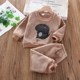 Children’s Pajama Sets Bear Tops + Pants 2Pcs Kids Pajamas Winter Girl Clothing Sets 2 To 6Years Children Clothes Boys