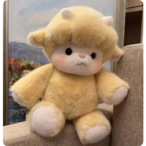 Children’s Plush Stuffed Animal for Unisex (Small) – Soft Hugging Doll - Little lambyellow / 45cm - None