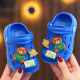 Children’s Slippers Cute Cartoon Girls Boys with Soft Soles Baby Bags Perforated Shoes Home and Baby Sandals - Treasure