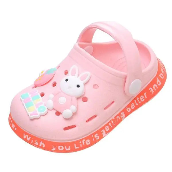 Children’s Slippers Cute Cartoon Girls Boys with Soft Soles Baby Bags Perforated Shoes Home and Baby Sandals