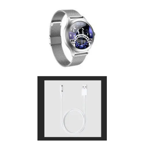 Chivo kw10pro women’s smart Watch - Silver set
