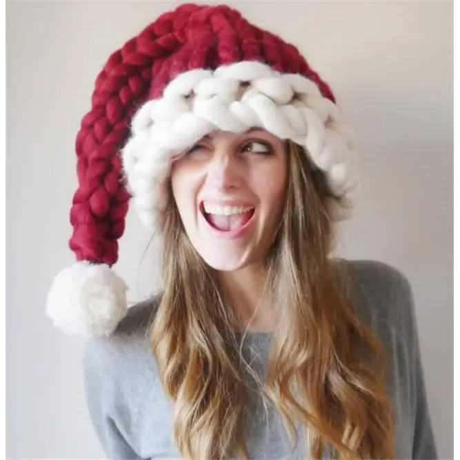 Christmas Plush Hat With Pompom Cute Winter Hat For Women Men Child - Winter Hat