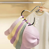 Circle Ring 8-Hat Display Rack Baseball Cap Organizer & Scarf Holder for Space-Saving Closet
