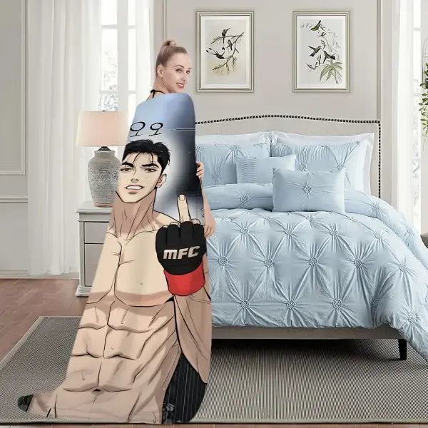 Classic Comic J-Joo Jaekyung Blanket Soft Plush Nap Sofa rug for Living Room Warm Office Bedroom Birthday Home Travel