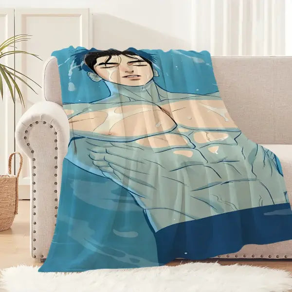 Classic Comic J-Joo Jaekyung Blanket Soft Plush Nap Sofa rug for Living Room Warm Office Bedroom Birthday Home Travel