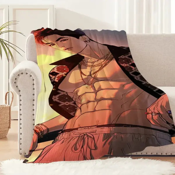 Classic Comic J-Joo Jaekyung Blanket Soft Plush Nap Sofa rug for Living Room Warm Office Bedroom Birthday Home Travel