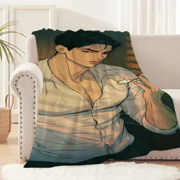 Classic Comic J-Joo Jaekyung Blanket Soft Plush Nap Sofa rug for Living Room Warm Office Bedroom Birthday Home Travel